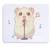 Azeeda 'Cute Hamster Singing' Mouse Mat/Desk Pad (MO00041150)