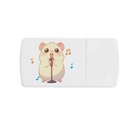 Azeeda 'Cute Hamster Singing' Pill Box with Tablet Splitter (PI00038189)