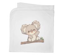Azeeda 'Cute Happy Koala on Branch' Cotton Baby Blanket/Shawl (BY00051339)