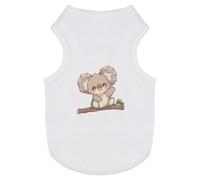 Azeeda 'Cute Happy Koala on Branch' Pet Dog/Cat T-Shirt, S (PT00193025)
