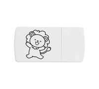 Azeeda 'Cute Happy Lion Jumping' Pill Box with Tablet Splitter (PI00039651)