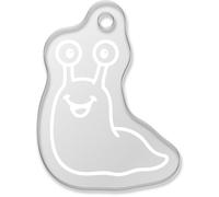 Azeeda 'Cute Happy Slug' Laser-Engraved Clear Shaped Acrylic Keyring/Keychain/Key Fob/Bag Tag (AK00092759)