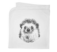 Azeeda 'Cute Hedgehog Holding Dandelion' Cotton Baby Blanket/Shawl (BY00045169)