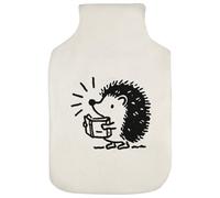 Azeeda 'Cute Hedgehog Reading' Hot Water Bottle Cover (HW00042770)