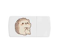 Azeeda 'Cute Hedgehog Sitting' Pill Box with Splitter (PI00045816)