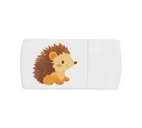 Azeeda 'Cute Hedgehog Sitting' Pill Box with Splitter (PI00045831)