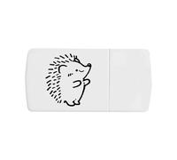 Azeeda 'Cute Hedgehog Standing' Pill Box with Tablet Splitter (PI00039687)