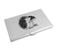 Azeeda 'Cute Hedgehog with Mushroom' Business Card Holder/Credit Card Wallet (CH00050246)
