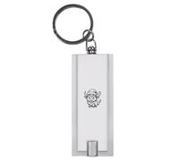 Azeeda 'Cute Highland Cow Wearing Santa Hat' LED Torch Keyring - Compact Pocket Flashlight with Keychain - Handy Mini Light for Bags and Keys (KT00047013)