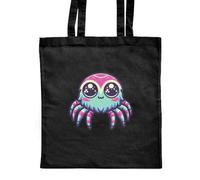 Azeeda 'Cute Jumping Spider' Classic Black Tote Shopper Bag (ZB00024028)