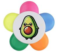 Azeeda 'Cute Kawaii Avocado' Flower Shape Highlighter Pen (HL00033765)