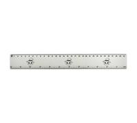 Azeeda 'Cute Kawaii Halloween Pumpkin In A Hat ' 30cm (12 Inch) White Plastic Ruler (RL00102078)