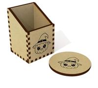 Azeeda 'Cute Kawaii Halloween Pumpkin In A Hat ' Desk Tidy/Pencil Holder (DT00117576)