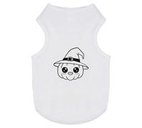 Azeeda 'Cute Kawaii Halloween Pumpkin In A Hat ' Pet Dog/Cat T-Shirt, M (PT00167374)