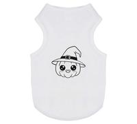 Azeeda 'Cute Kawaii Halloween Pumpkin In A Hat ' Pet Dog/Cat T-Shirt, XS (PT00167372)
