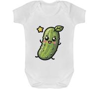 Azeeda 'Cute Kawaii Pickle' Baby Grow - White, 0-3m (GR00142876)