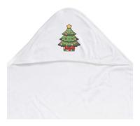 Azeeda 'Cute Laughing Christmas Tree' Baby Hooded Towel (HT00038847)