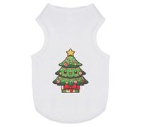 Azeeda 'Cute Laughing Christmas Tree' Pet Dog/Cat T-Shirt, L (PT00169863)
