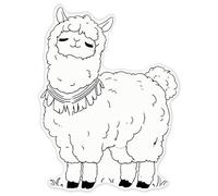 Azeeda 'Cute Llama Standing' Clear Premium Vinyl Decal Stickers - Waterproof, Durable & Easy to Apply - for Car Bumpers, Windows, Bins & More - XXL (720mm) (DC00161951)