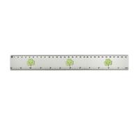 Azeeda 'Cute Lucky St. Patrick's Day Clover' 30cm (12 Inch) White Plastic Ruler (RL00109702)