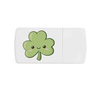 Azeeda 'Cute Lucky St. Patrick's Day Clover' Pill Box with Tablet Splitter (PI00042078)
