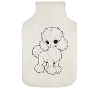 Azeeda 'Cute Mini Poodle' Hot Water Bottle Cover (HW00052447)