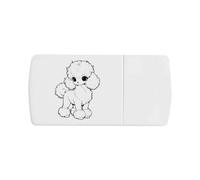 Azeeda 'Cute Mini Poodle' Pill Box with Splitter (PI00045960)