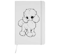 Azeeda 'Cute Mini Poodle' Ruled Notebook - White, A5 (NB00099129)