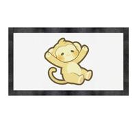 Azeeda 'Cute Monkey Sitting' Pet Feeding Mat (PM00034545)