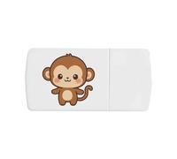 Azeeda 'Cute Monkey Standing' Pill Box with Tablet Splitter (PI00043347)