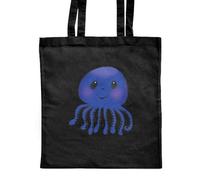 Azeeda 'Cute Octopus' Classic Black Tote Shopper Bag (ZB00022105)