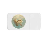 Azeeda 'Cute Otter Swimming' Pill Box with Tablet Splitter (PI00042944)