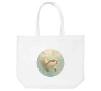 Azeeda 'Cute Otter Swimming' Tote Shopping Bag For Life (BG00091141)