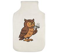 Azeeda 'Cute Owl Blowing Whistle' Hot Water Bottle Cover (HW00044651)