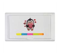 Azeeda 'Cute Penguin Holding Heart' Sticky Note Ruler Pad (ST00045178)