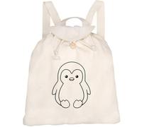 Azeeda 'Cute Penguin Sitting' Canvas Rucksack/Backpack (RK00043953)