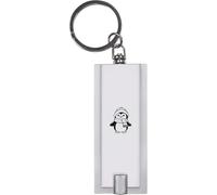 Azeeda 'Cute Penguin Wearing Scarf' LED Torch Keyring - Compact Pocket Flashlight with Keychain - Handy Mini Light for Bags and Keys (KT00040400)