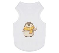 Azeeda 'Cute Penguin Wearing Scarf' Pet Dog/Cat T-Shirt, L (PT00172995)