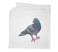 Azeeda 'Cute Pigeon' Baby Blanket - White (BY00038626)
