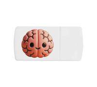 Azeeda 'Cute Pink Brain' Pill Box with Splitter (PI00046265)