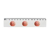 Azeeda 'Cute Pink Brain' Plastic Ruler - 15cm (RL00118021)