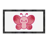 Azeeda 'Cute Pink Butterfly' Pet Feeding Mat (PM00038188)