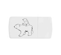 Azeeda 'Cute Polar Bear and Cub' Pill Box with Tablet Splitter (PI00039198)