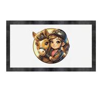 Azeeda 'Cute Pony Girl' Pet Feeding Mat (PM00039717)