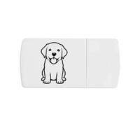 Azeeda 'Cute Puppy Labrador Retriever' Pill Box with Tablet Splitter (PI00045733)