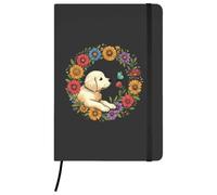 Azeeda 'Cute Puppy ' Ruled Notebook - Black, A5 (NB00099772)