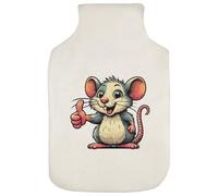 Azeeda 'Cute Rat Thumbs Up' Hot Water Bottle Cover (HW00046781)