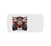 Azeeda 'Cute Red Farm Tractor' Pill Box with Tablet Splitter (PI00036899)