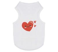 Azeeda 'Cute Red Heart' Pet Dog/Cat T-Shirt, M (PT00177262)