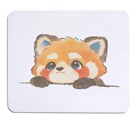 Azeeda 'Cute Red Panda Peeking' Mouse Mat/Desk Pad (MO00040044)